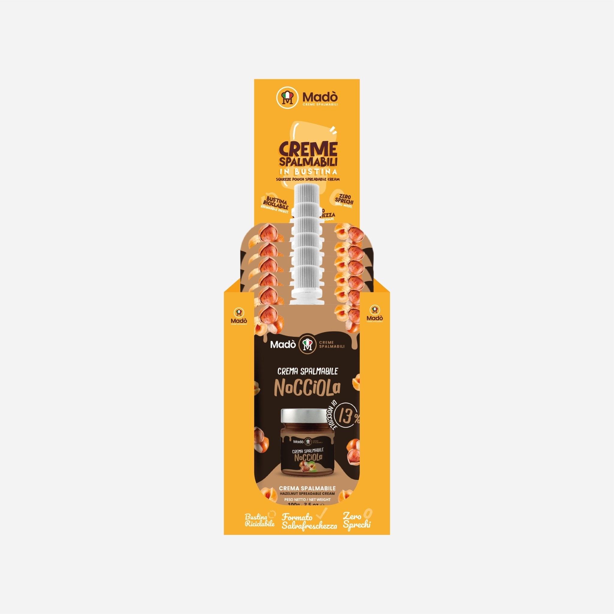 Bustina al gusto di Nocciola 13% 100g - Madò Creme