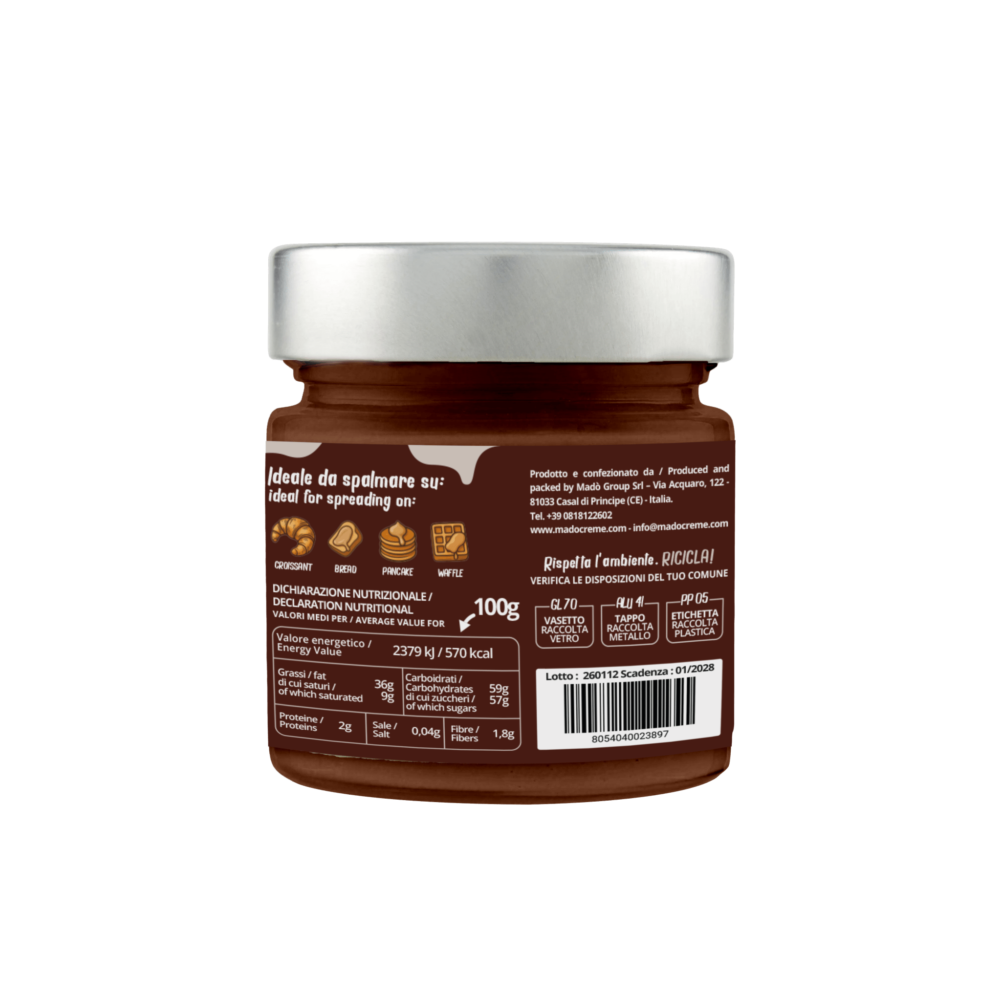 Crema spalmabile "Choco Cocco" - Madò Creme