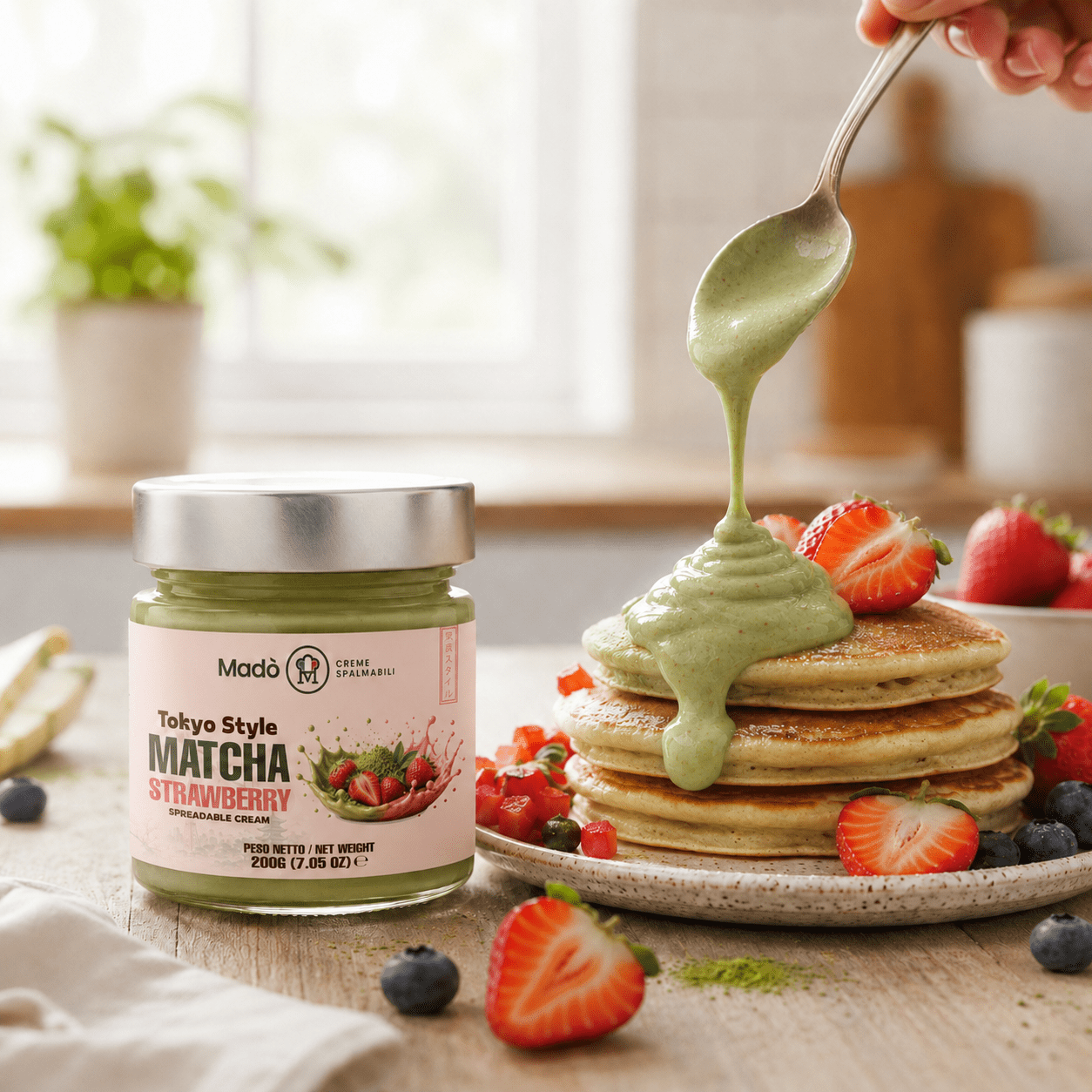 Crema spalmabile "Matcha Strawberry" - Madò Creme