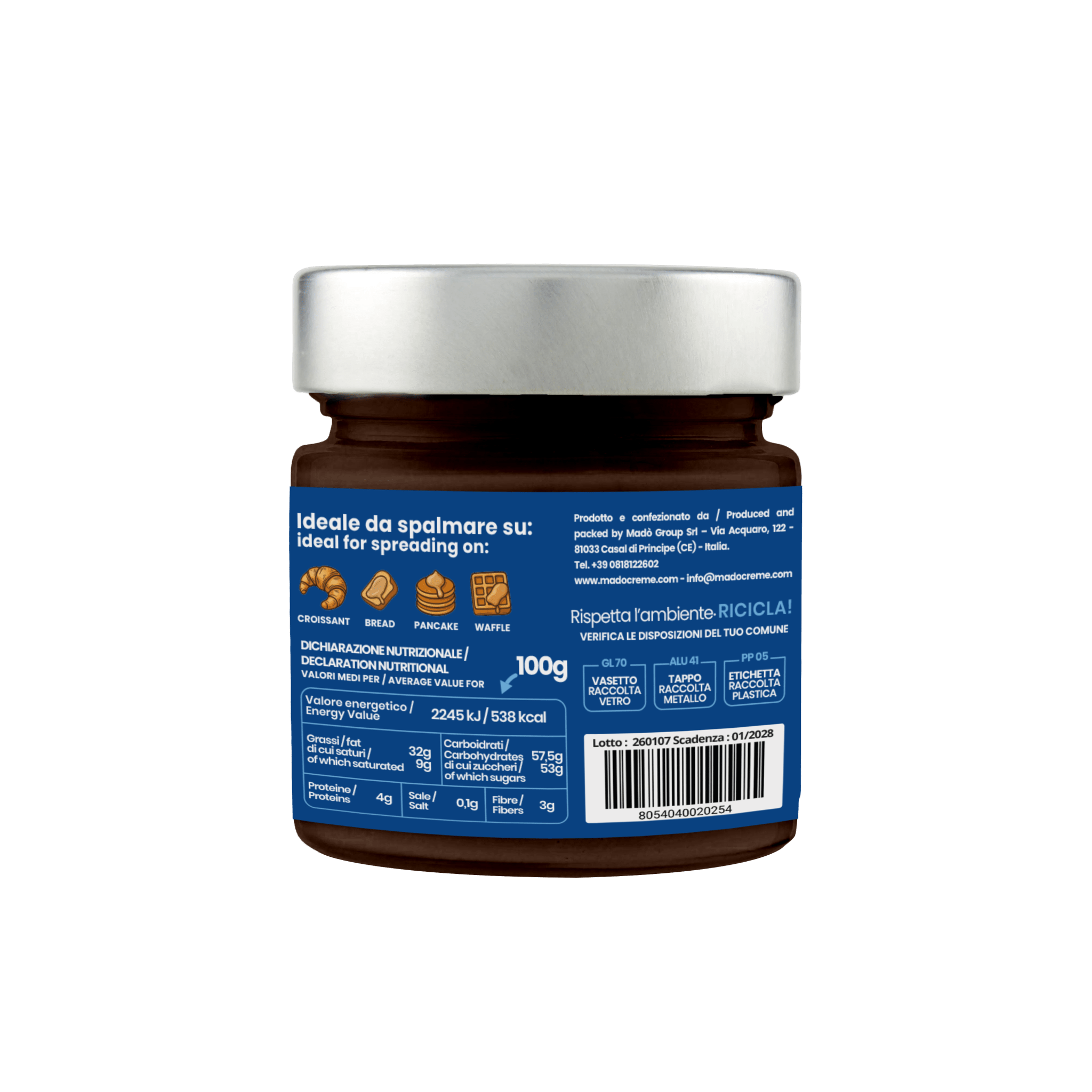 Crema spalmabile "Oro Nero" - Madò Creme