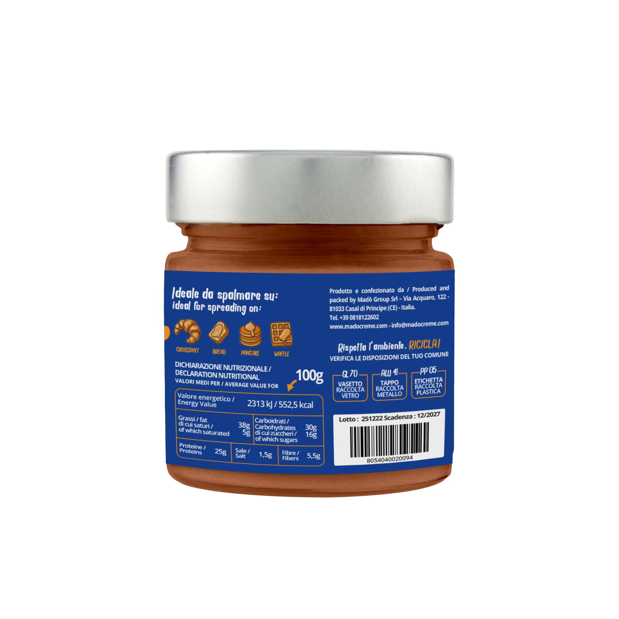 Crema Spalmabile "Peanut Butter" - Madò Creme