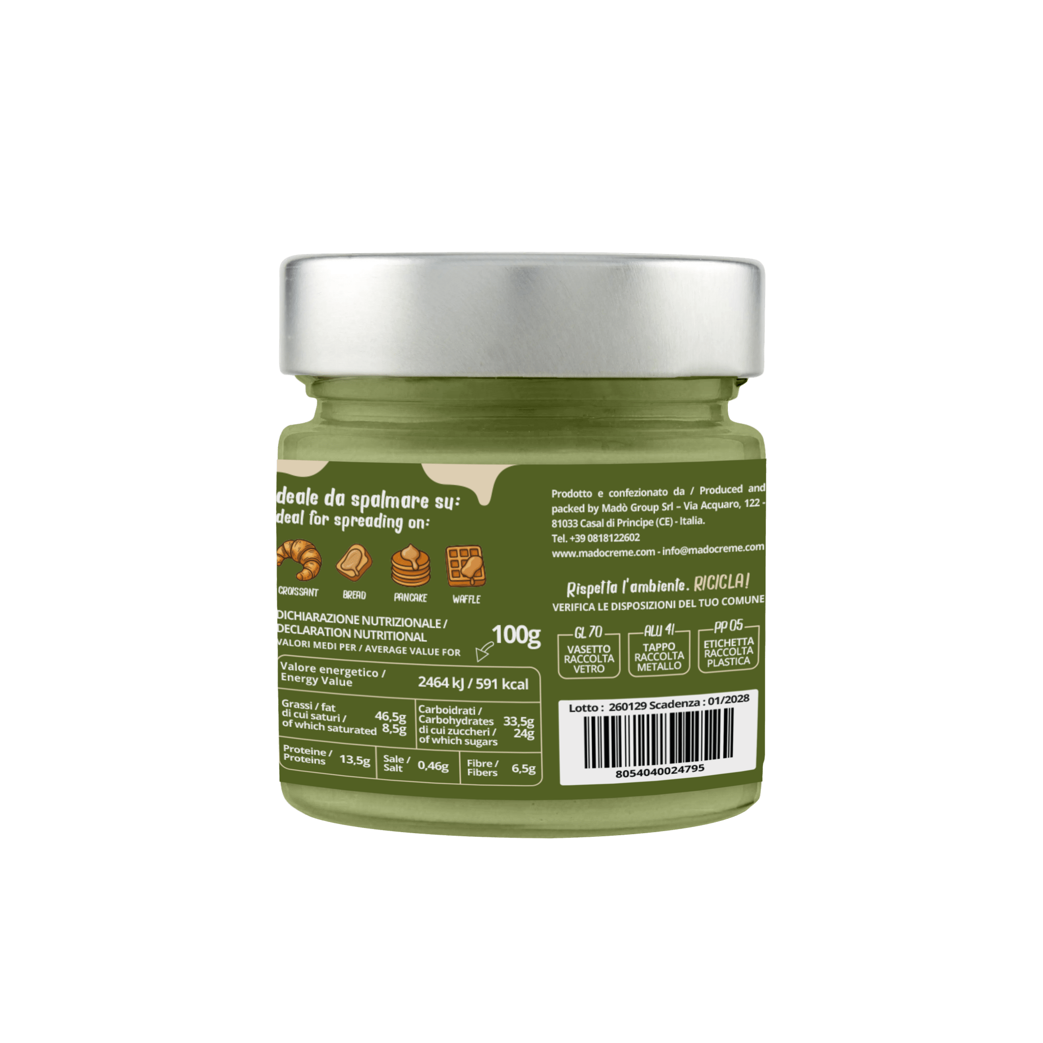 Crema spalmabile "Pistacchiello 50%" - Madò Creme