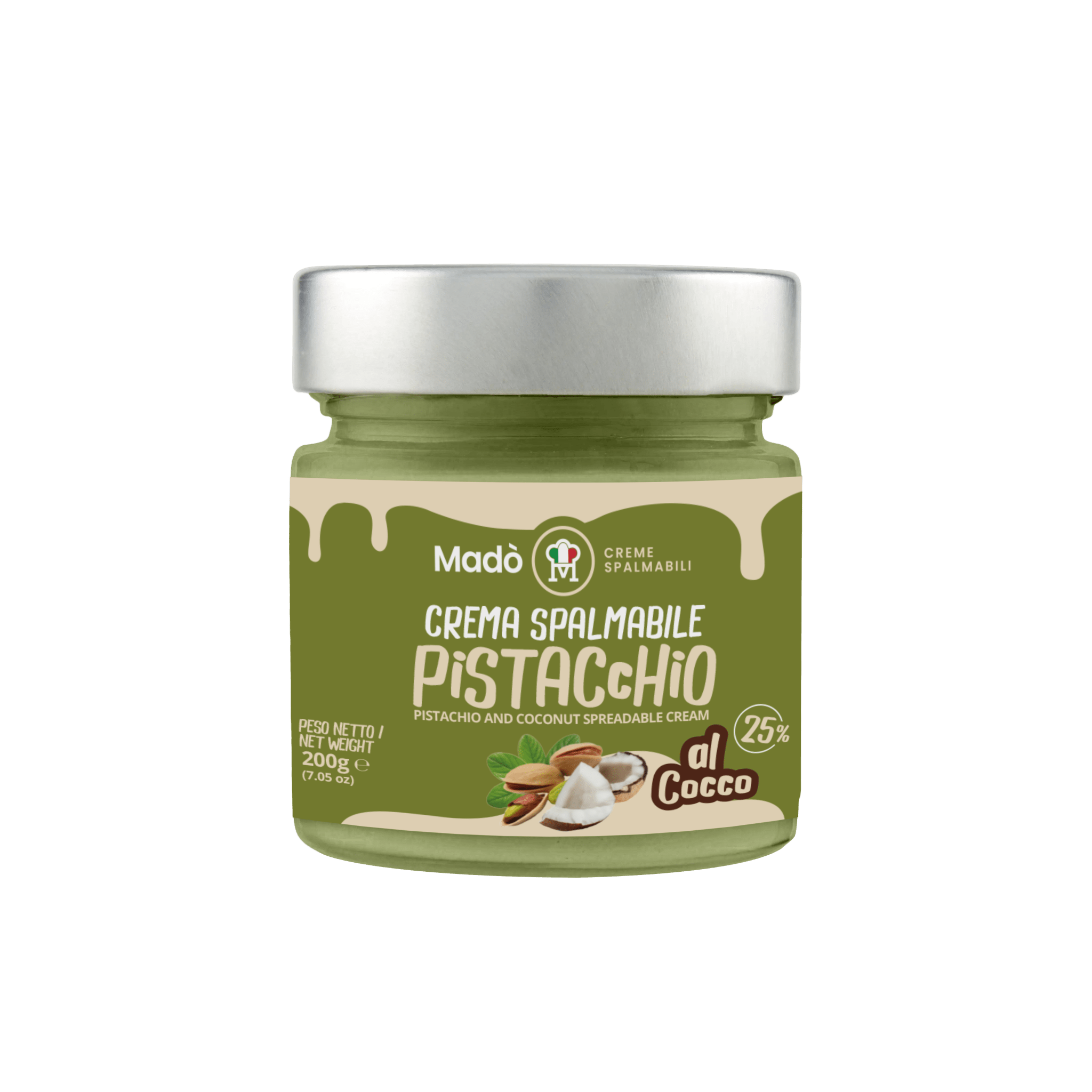 Crema spalmabile "Pistacchiello Al Cocco 25%" - Madò Creme
