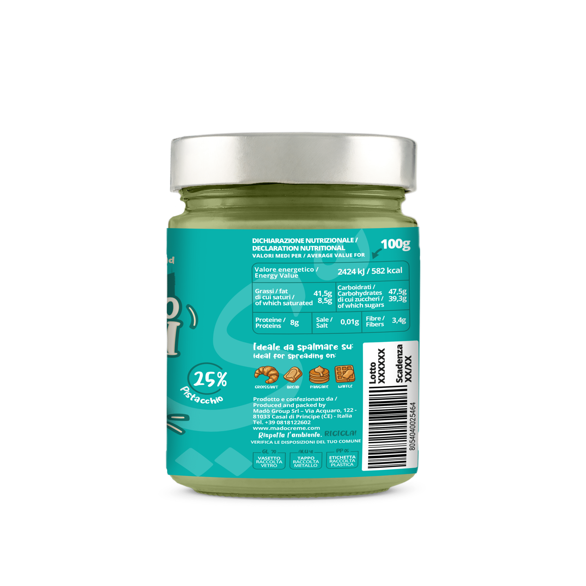 Crema spalmabile "Pistacchio Dubai 25%" - Madò Creme