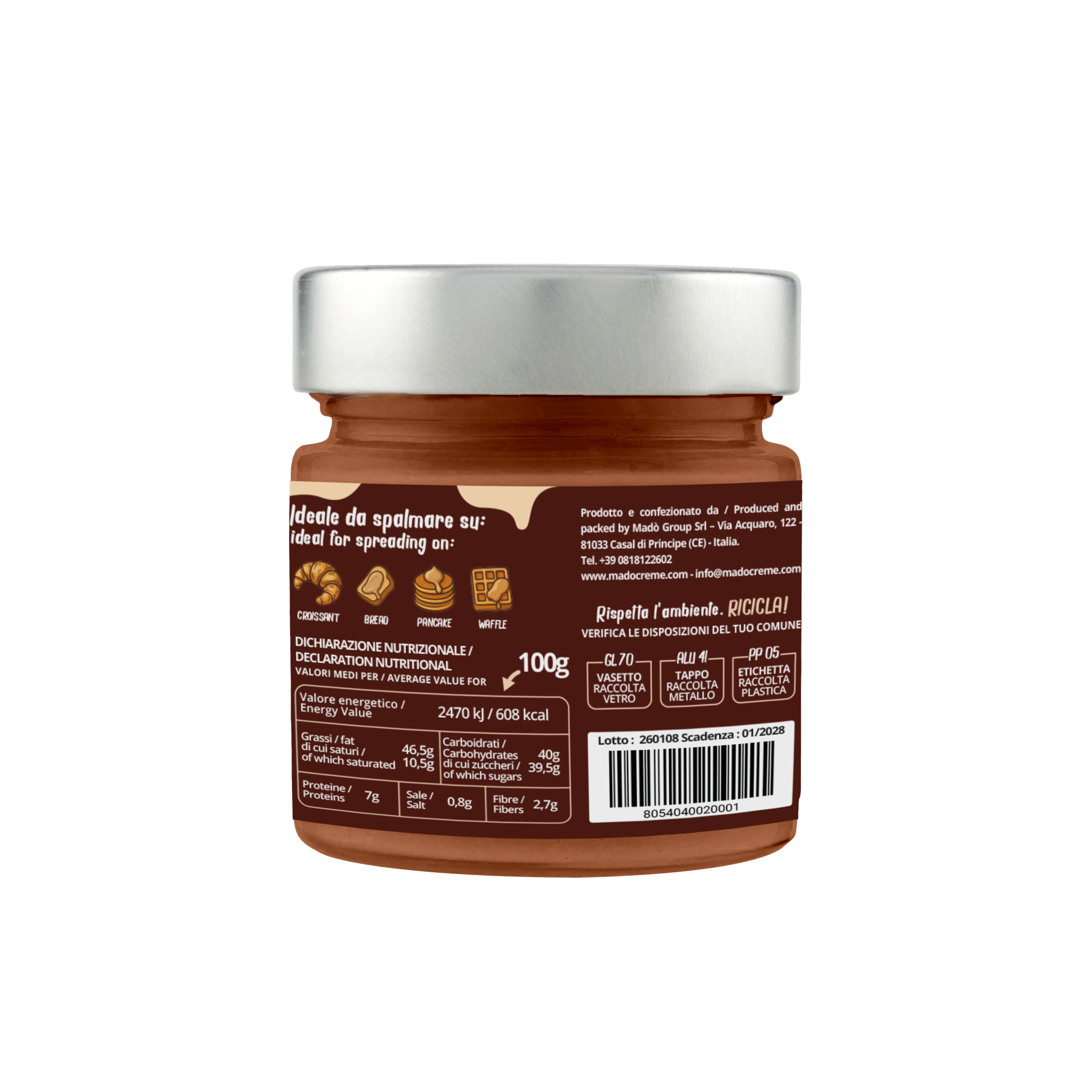 Crema spalmabile "Tiramisù" - Madò Creme