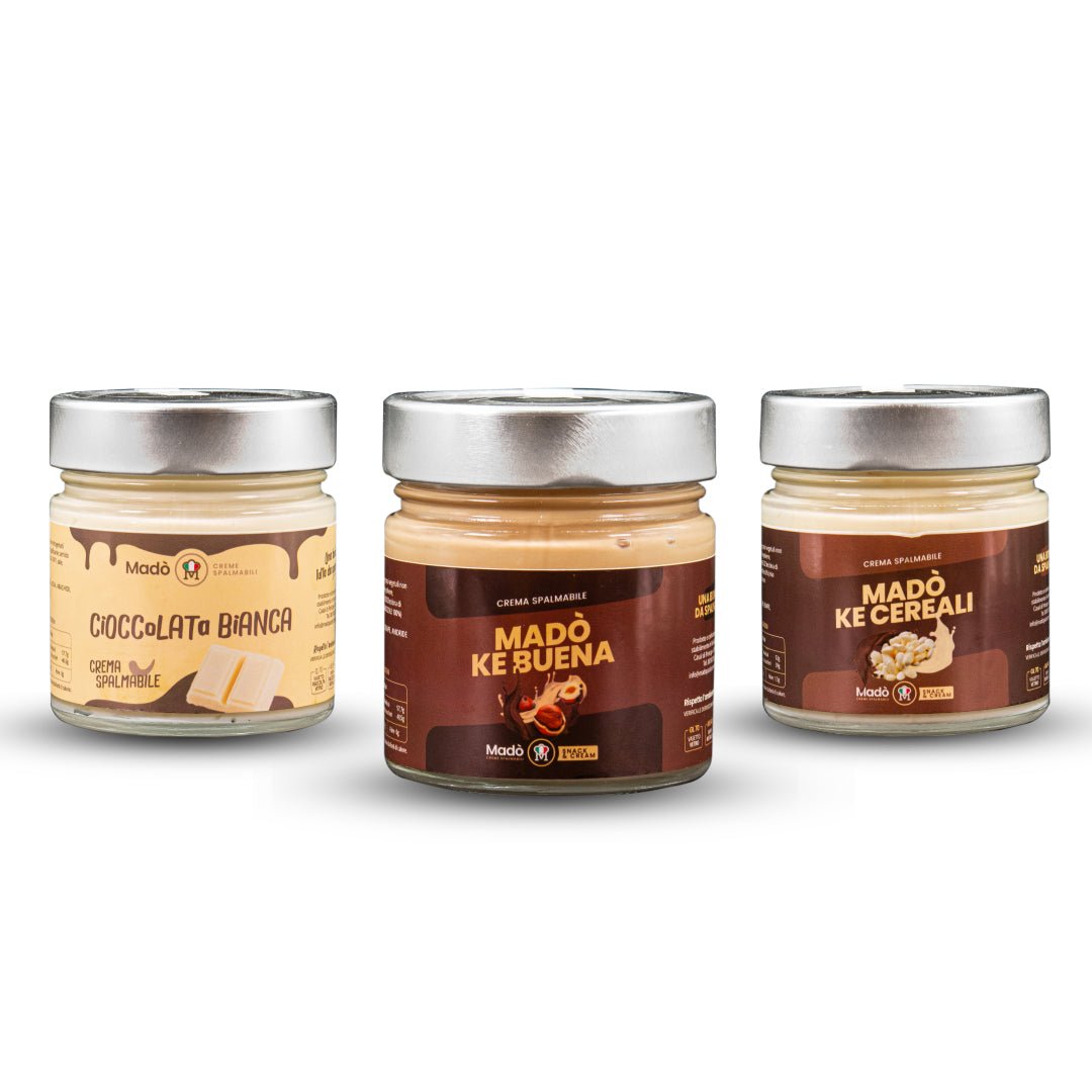 Ke Delizia - Box 3 gusti: Ke Cereali + Ke Buena + Cioccolata Bianca - Madò Creme