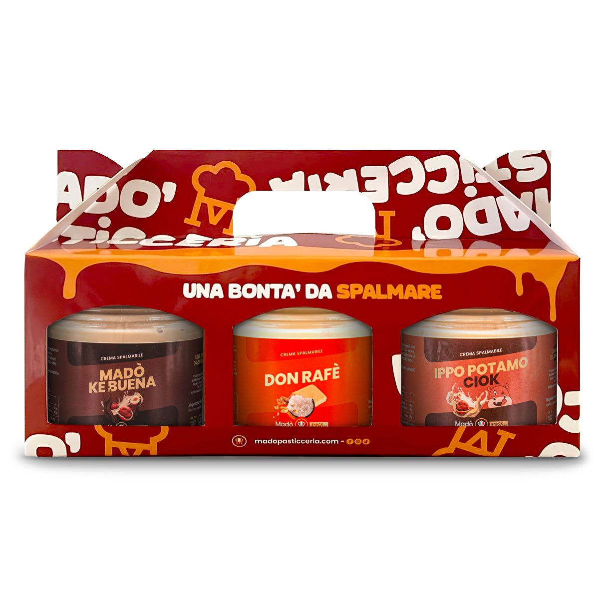 Ke Golosità - Box 3 gusti: Ke Buena + Don Rafè + Ippo Potamo Ciok - Madò Creme