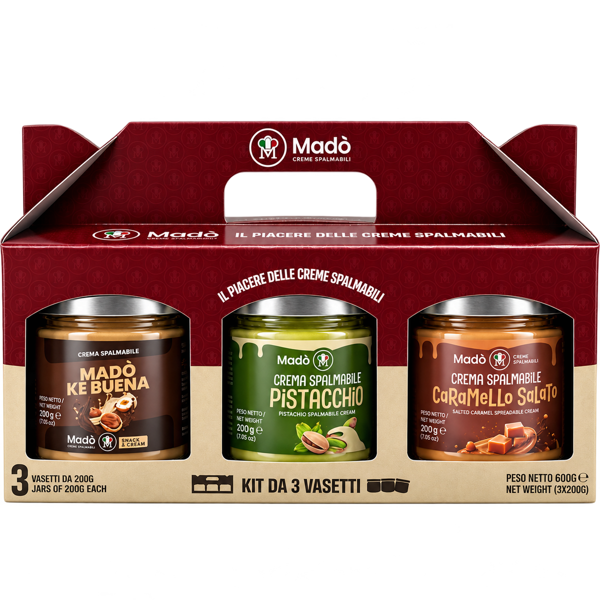 Kit Best Seller Madò – Ke Buena + Caramello Salato + Pistacchio 25%