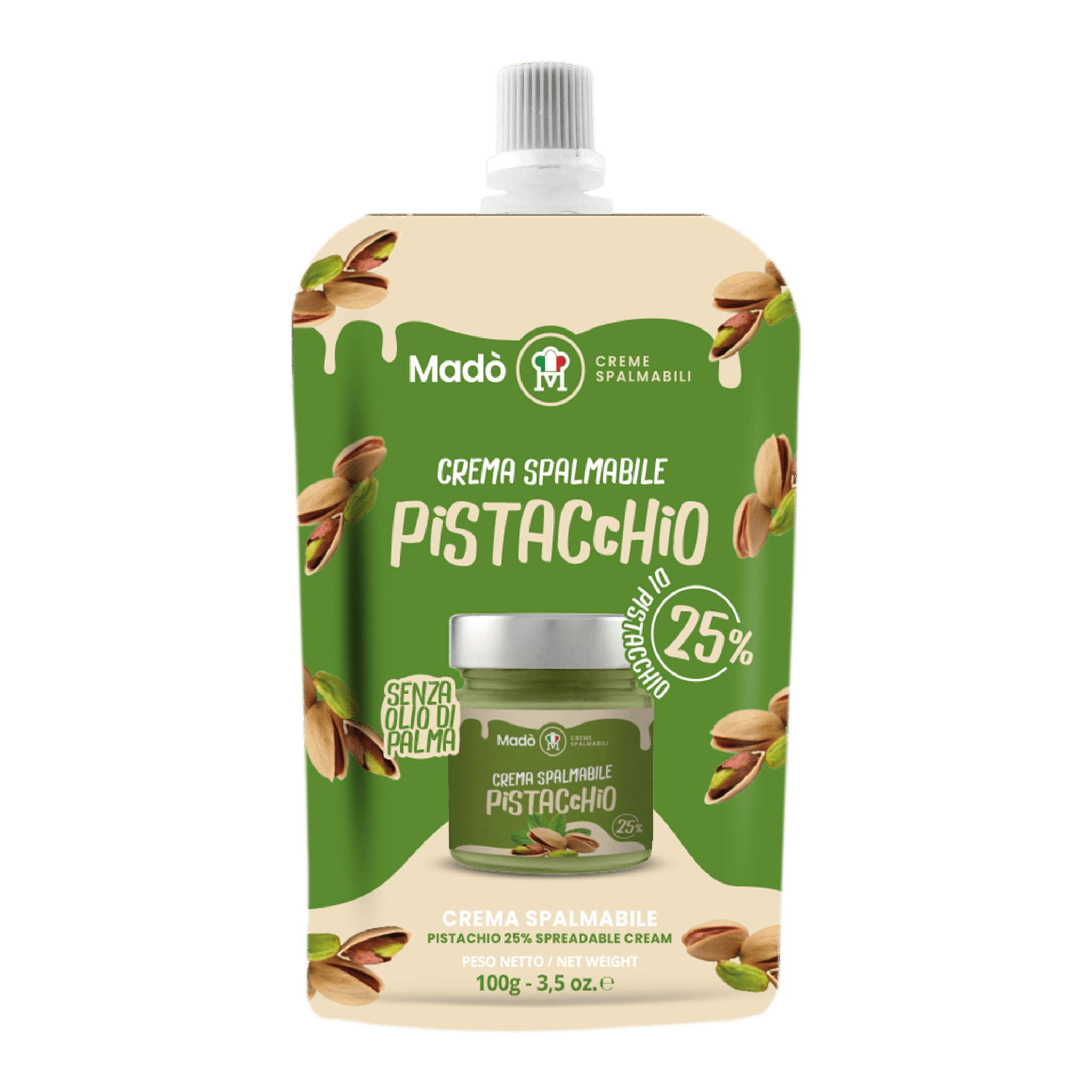 Bustina al gusto di Pistacchio 25% 100g - Madò Creme