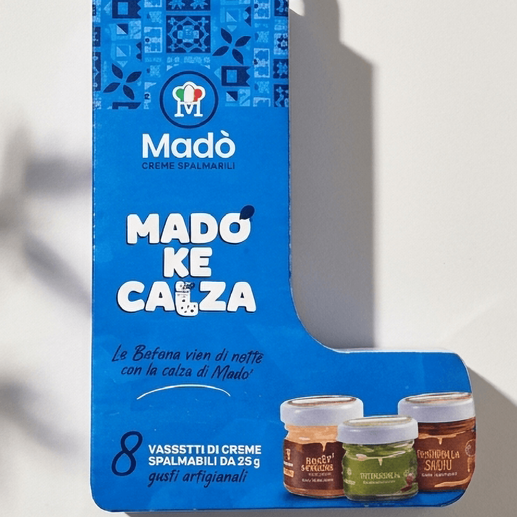 Calza della Befana Madò – 8 Vasetti di Creme Spalmabili - Madò Creme