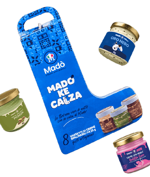 Calza della Befana Madò – 8 Vasetti di Creme Spalmabili - Madò Creme