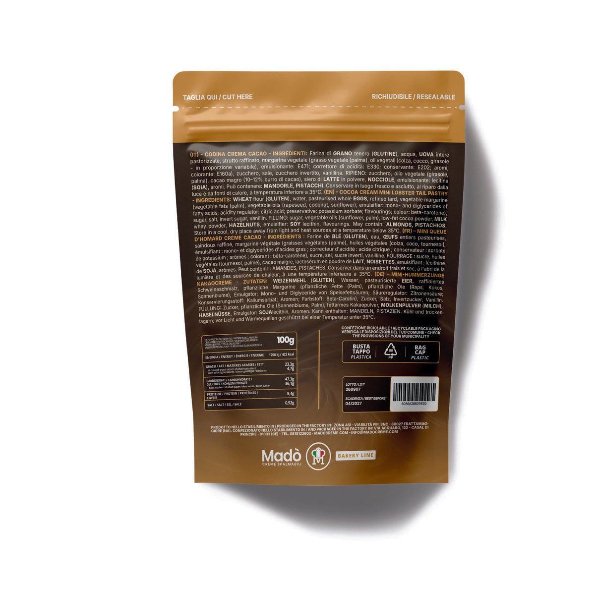 Codine d’Aragosta al Cioccolato – 260 g - Madò Creme