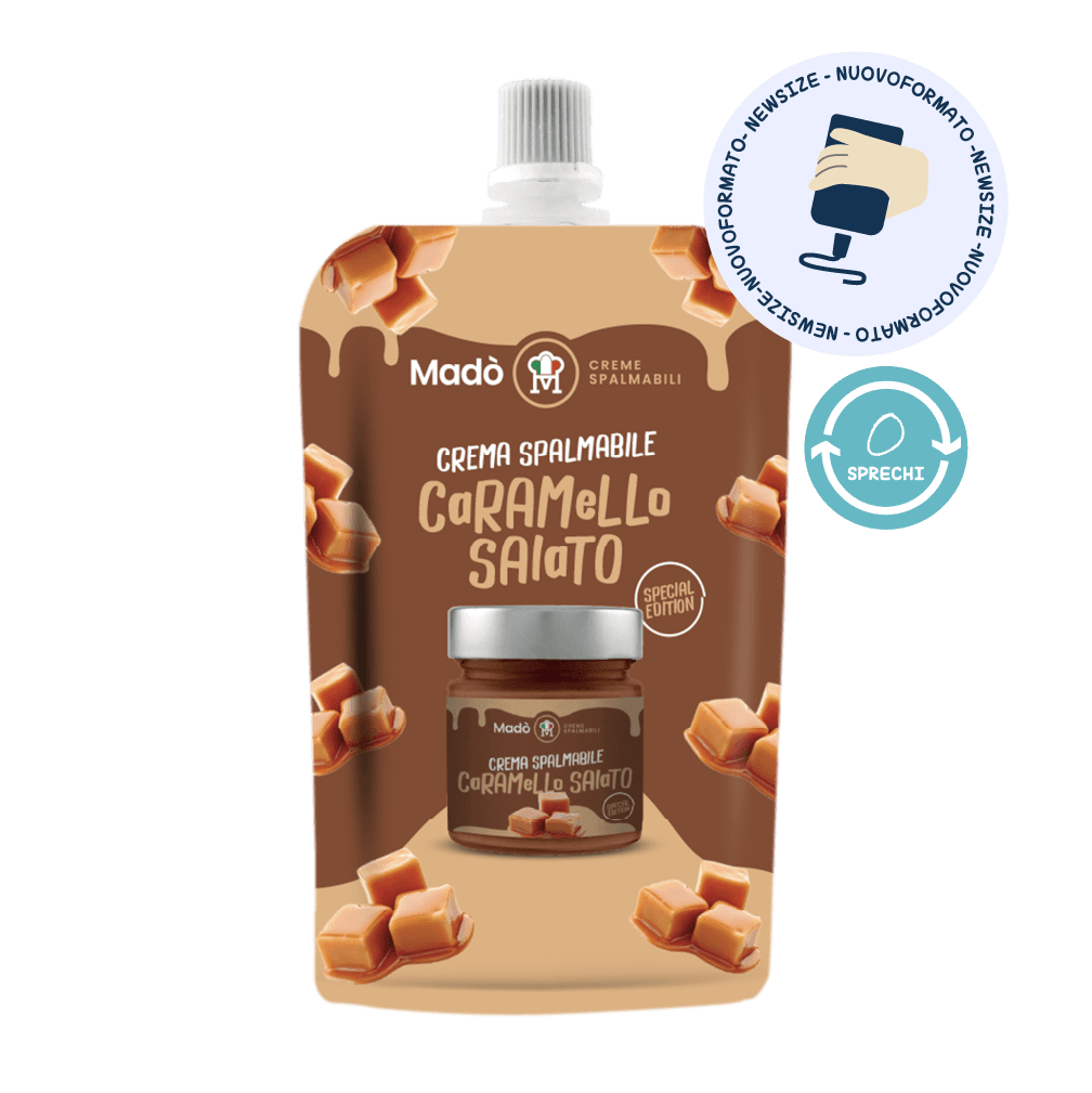 Crema Spalmabile al Caramello Salato – Doypack - Madò Creme