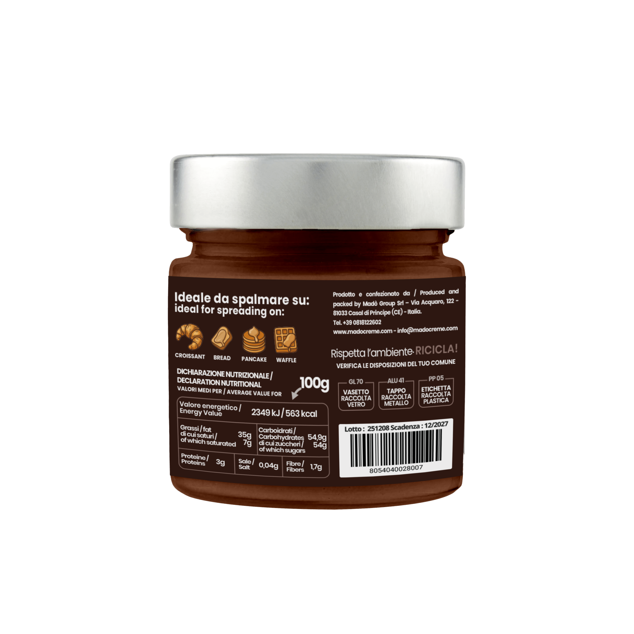 Crema spalmabile "Choco Cookies" - Madò Creme