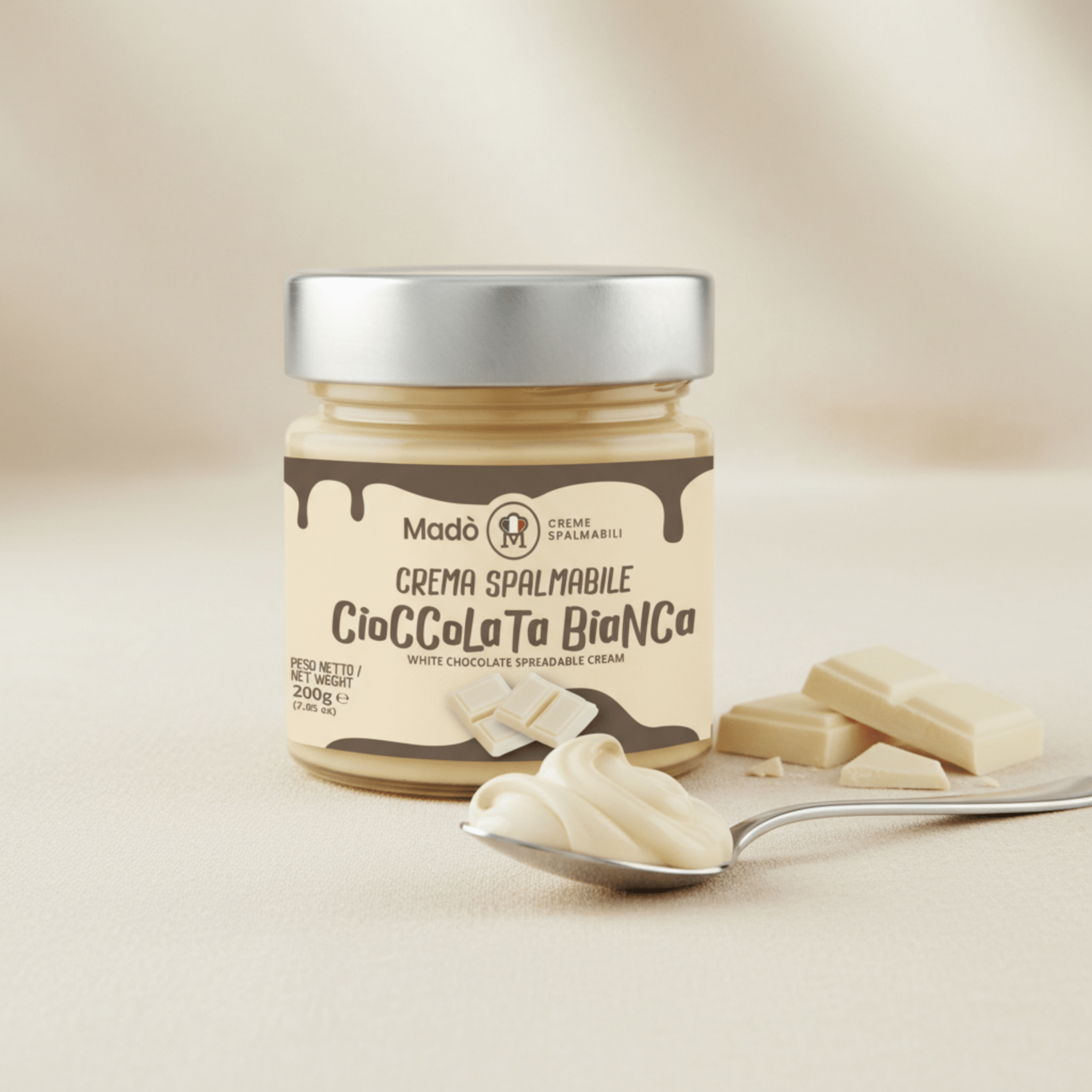 Crema spalmabile "Cioccolata bianca" - Madò Creme