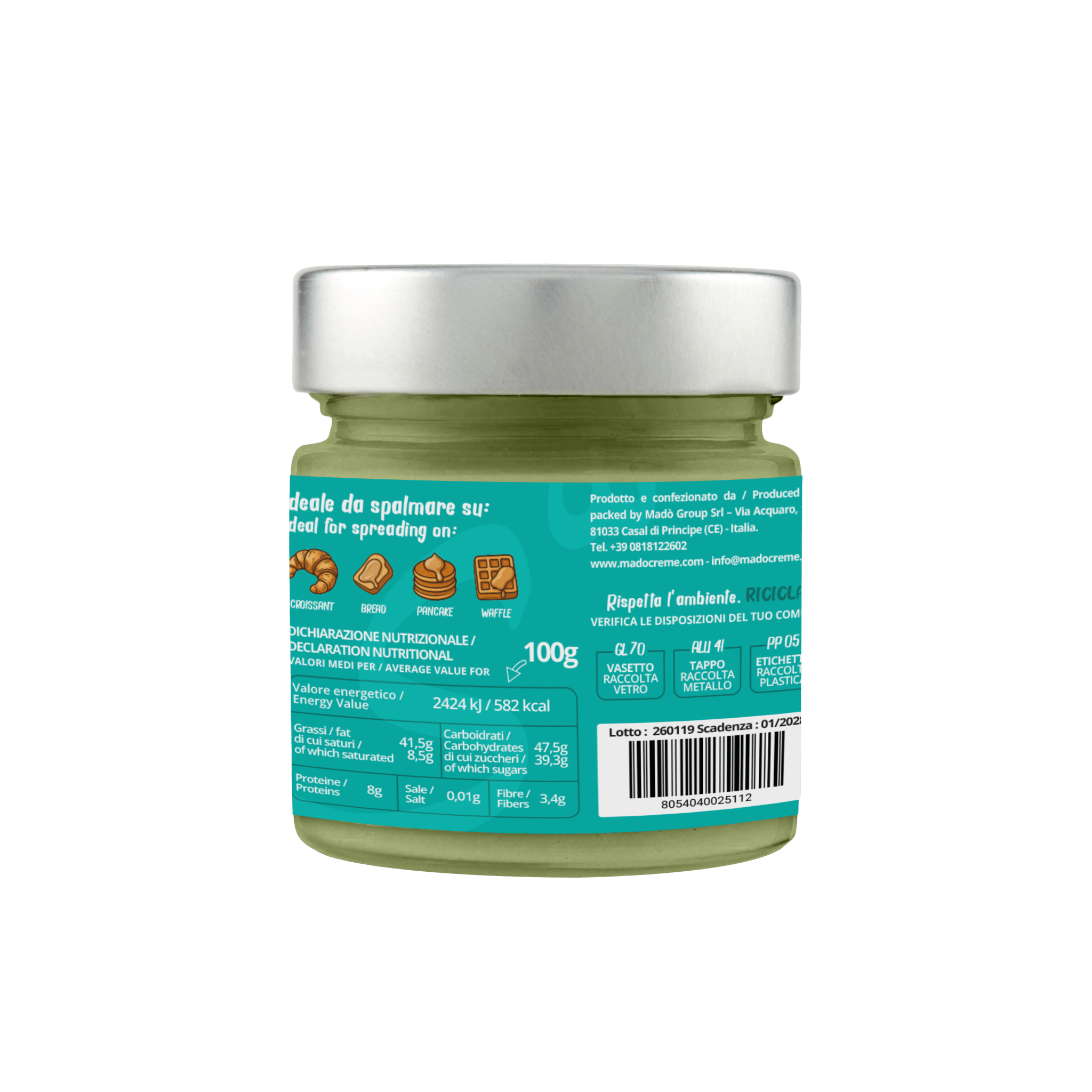 Crema spalmabile "Pistacchio Dubai 25%" - Madò Creme