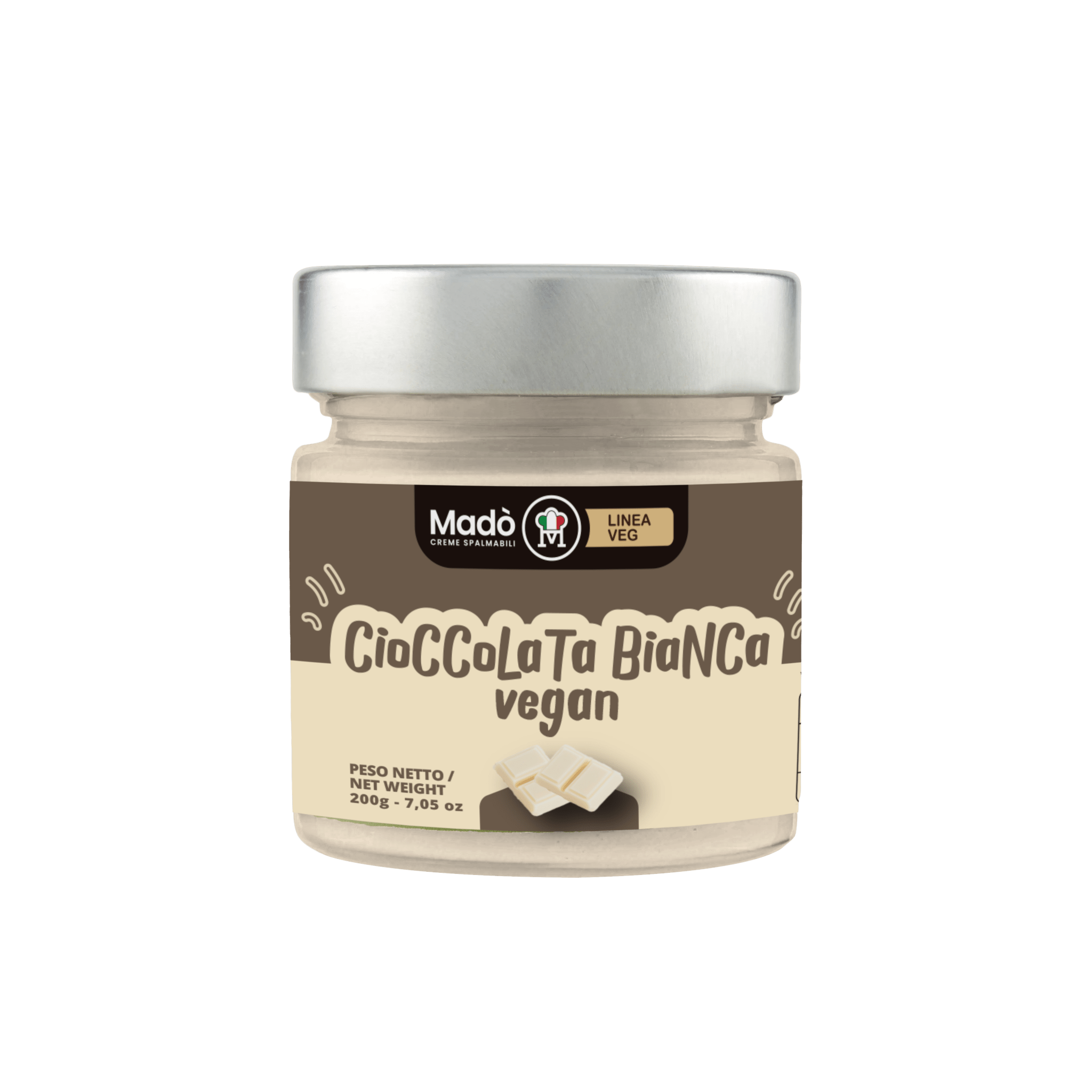 Crema spalmabile Vegana "Cioccolata bianca" - Madò Creme