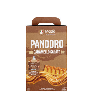 Pandoro Classico Madò con Bustina di Crema al Caramello Salato - Madò Creme