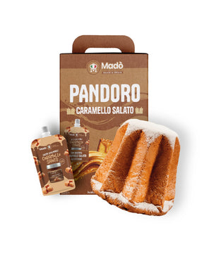 Pandoro Classico Madò con Bustina di Crema al Caramello Salato - Madò Creme