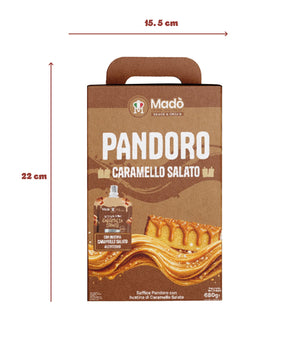 Pandoro Classico Madò con Bustina di Crema al Caramello Salato - Madò Creme