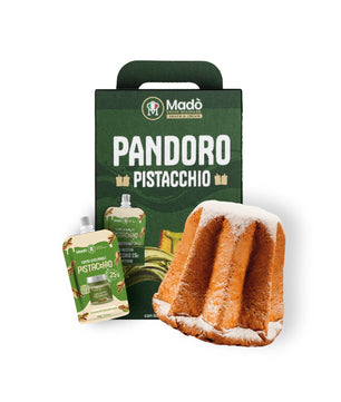 Pandoro Classico Madò con Bustina di Crema al Pistacchio - Madò Creme