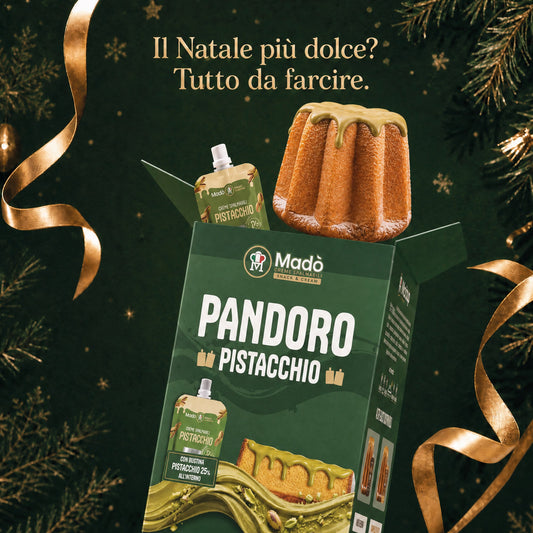 Pandoro Classico Madò con Bustina di Crema al Pistacchio - Madò Creme