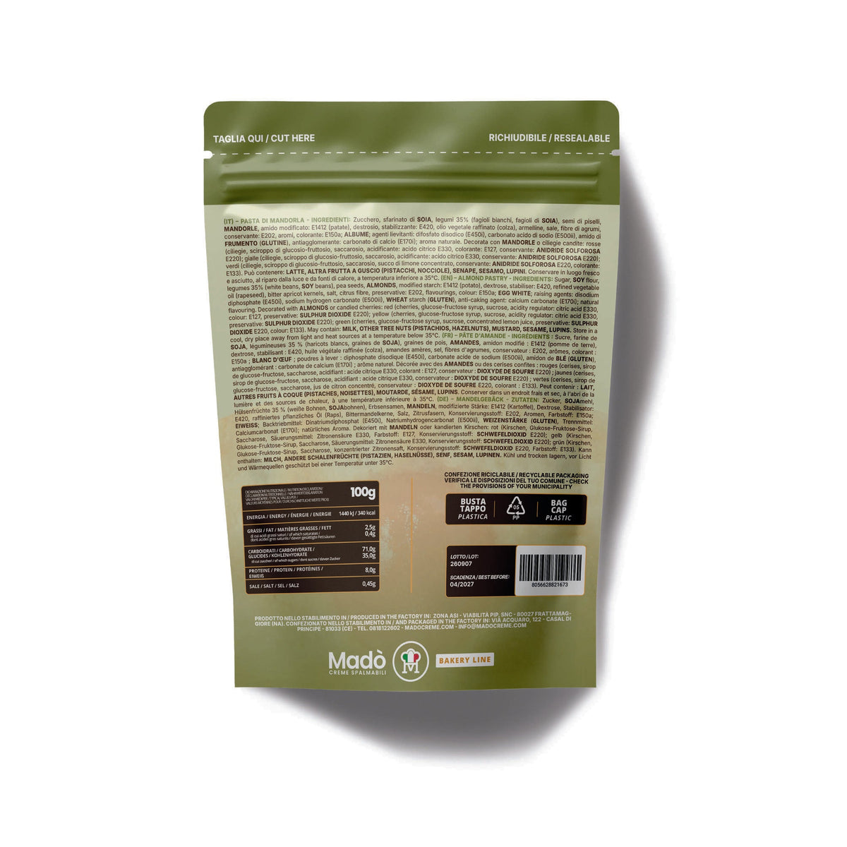 Paste di Mandorle – 270 g - Madò Creme