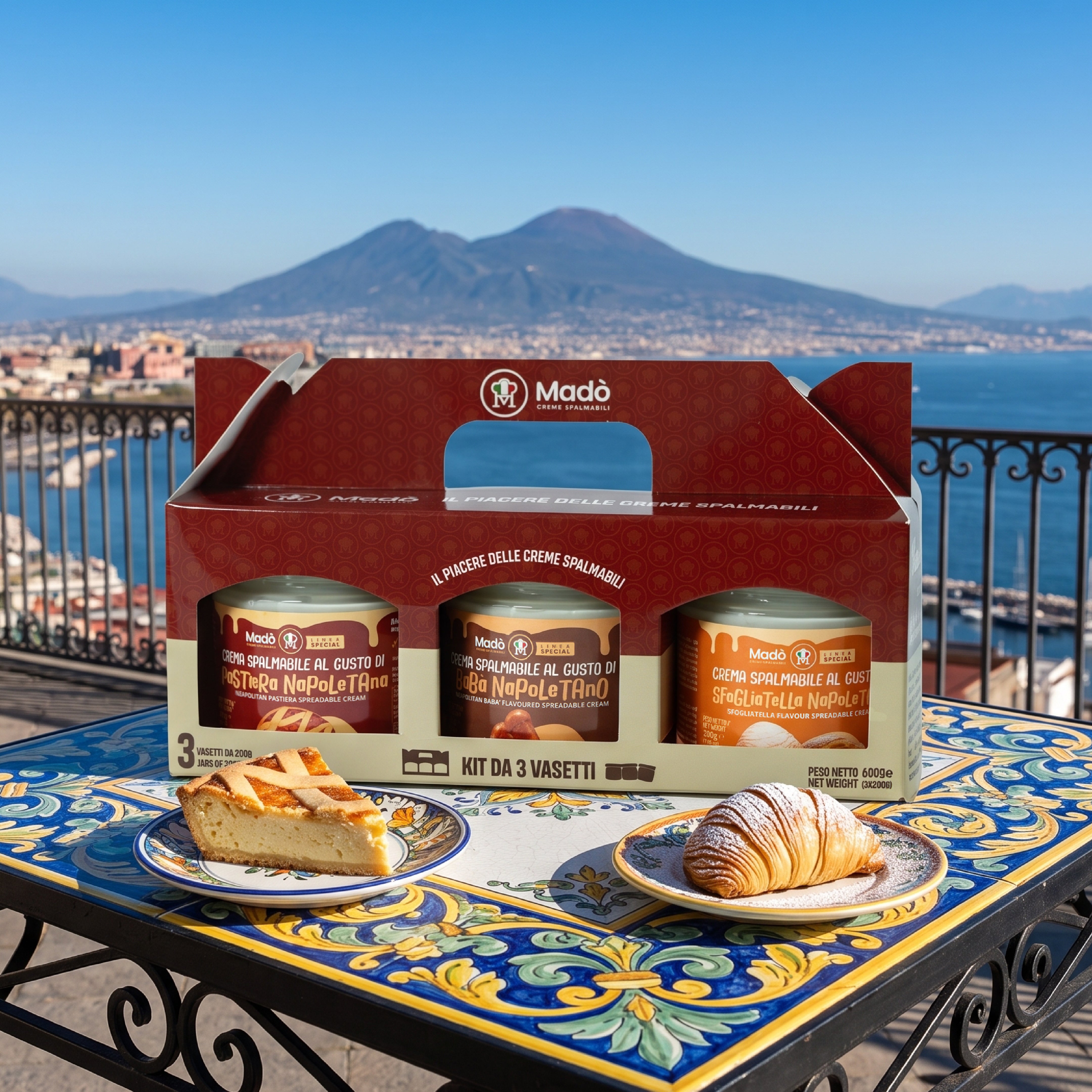 Box Napoli – Babà, Pastiera e Sfogliatella | 3 vasetti da 200 g