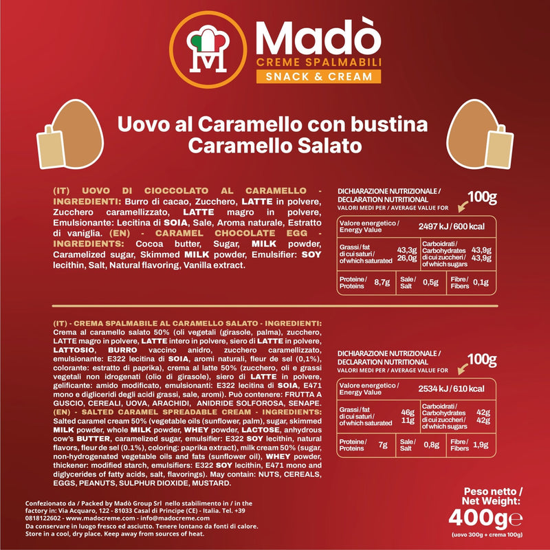 Uovo di Pasqua al Caramello Salato - Madò Creme